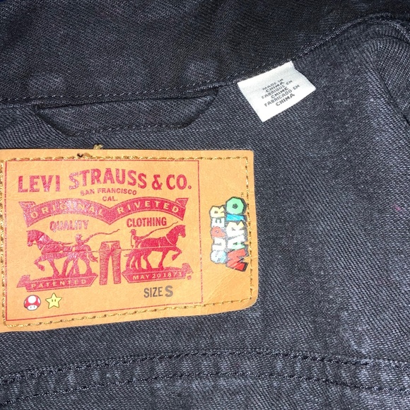 Levi Strauss Super Mario Jean Jacket Preowned Size SMALL - Picture 3 of 3